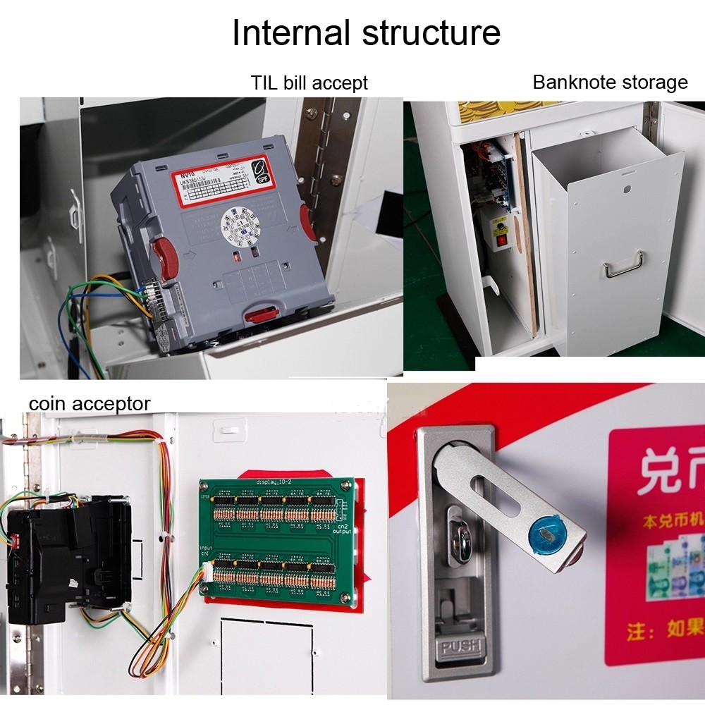 Cinema Arcade Game Machine Parts Metal Cabinet ATM Currency Paper Bill Token Coin Exchanger