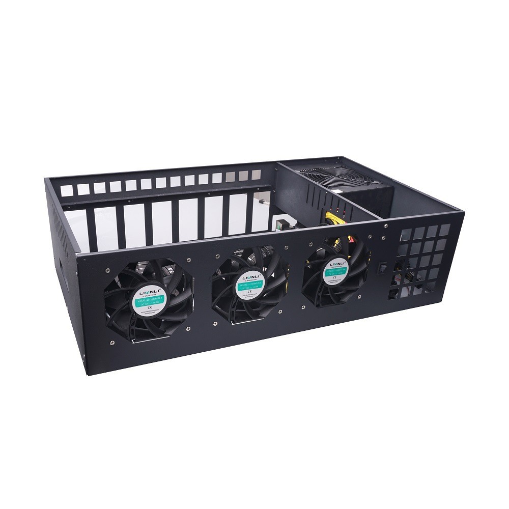 240MH/s Mining Rig Machine , 8 gpu 6U Gpu Server Case with 4 high power fans