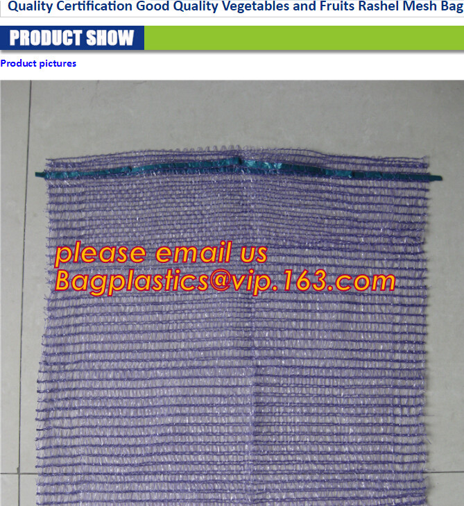 PE Knitted mesh bag and Raschel mesh bag,Factory Price Supply Plastic Pe Raschel Monifilament Date Mesh Net Bags, bageas