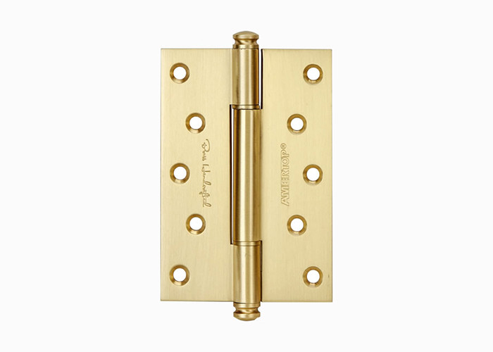 One Piece Brass Bearing Hinges , 4 Inch 5 Inch Solid Wood Door Hinges With Screws