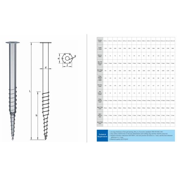 Galvanized Helical Ground Screw Pile Pole Anchor In Foundation Solar Enery System