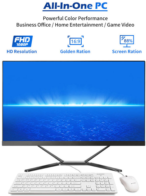 21.5 "23.8" Cheap AIO Core I3 I5 I7 Laptops For Office Gaming computer Desktops Barebone All In One supplier