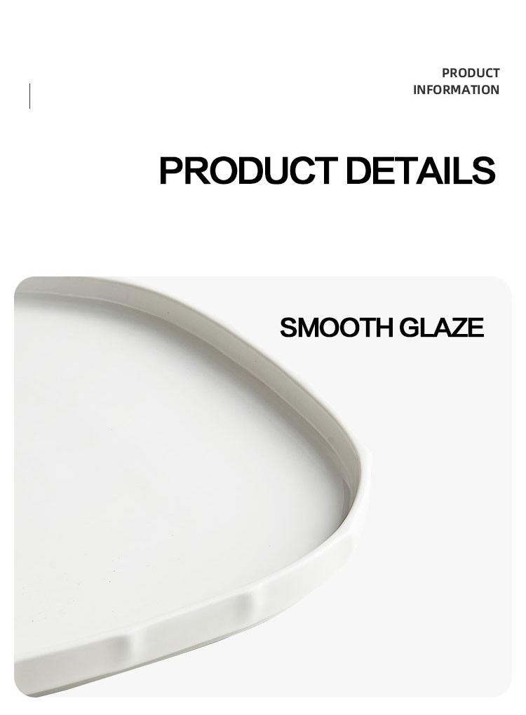 Polygonal Custom Printed Ceramic Plates With 8 Inch 10 Inch 12 Inch Size