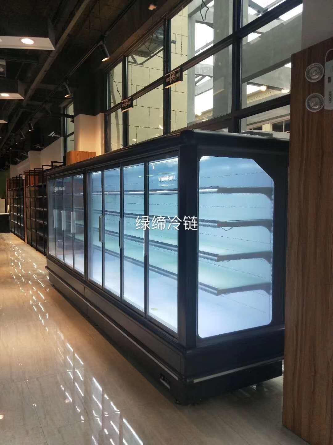 Multideck Vertical Open Display Cooler For Milk With Optional Glass