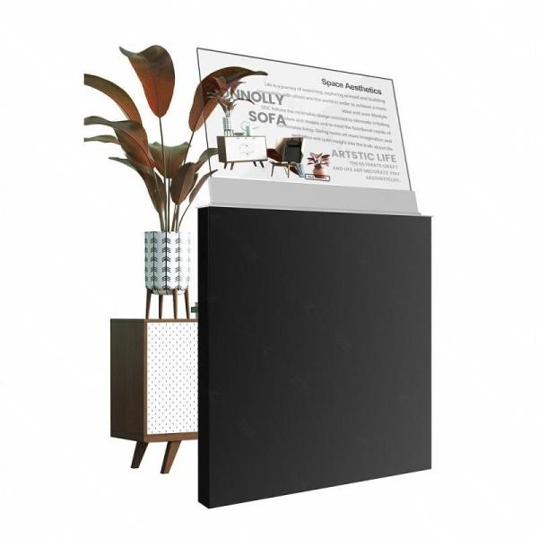 Side view of OLED display showing transparency