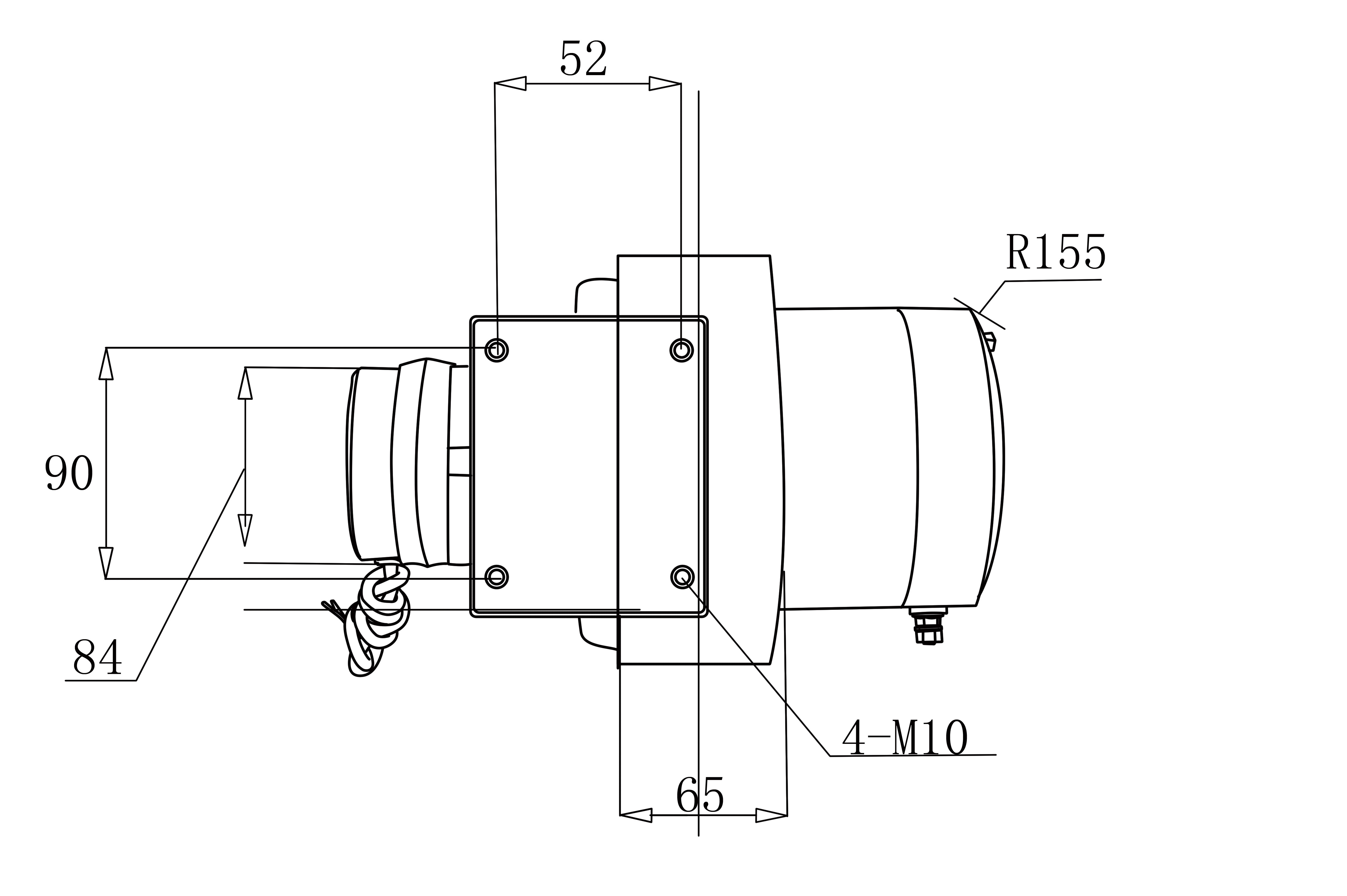 Low Noise 450W 24V Small Radius DC OPK Driving Wheel
