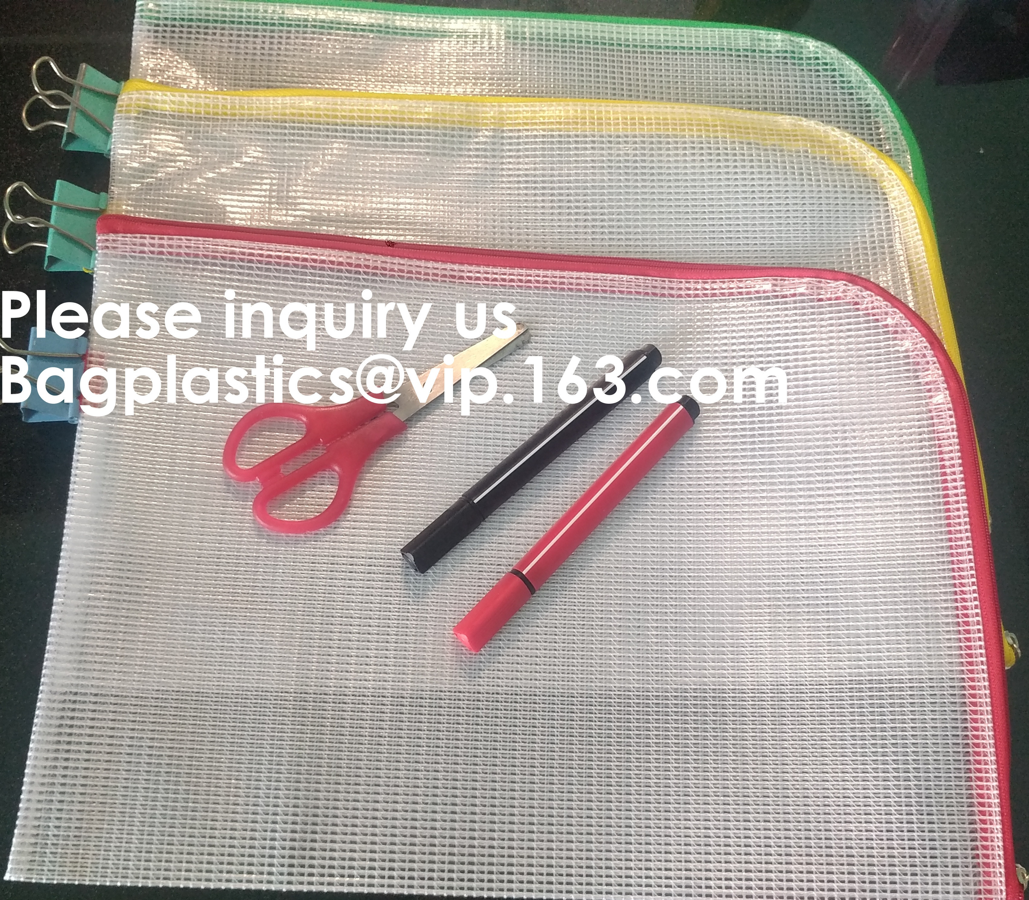 Resealable Clear Reclosable Stand Up Pouches Plastic Seal Zip Lock Bags Poly Bag,gridding document zip bag with metal ho