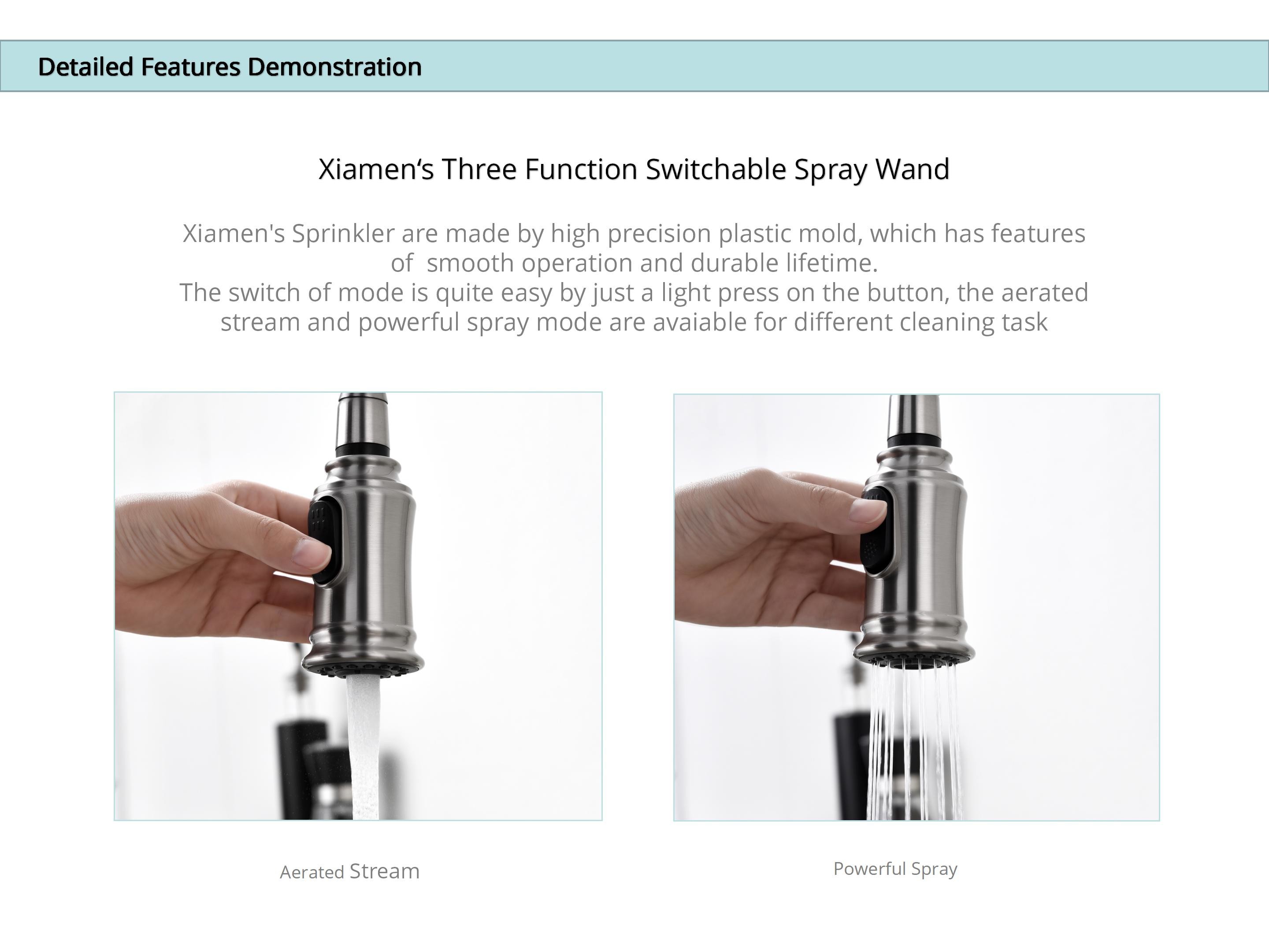 Smart Kitchen Spray Taps 18/10 Stainless Steel Kitchen Sink Faucets With Motion Sensor