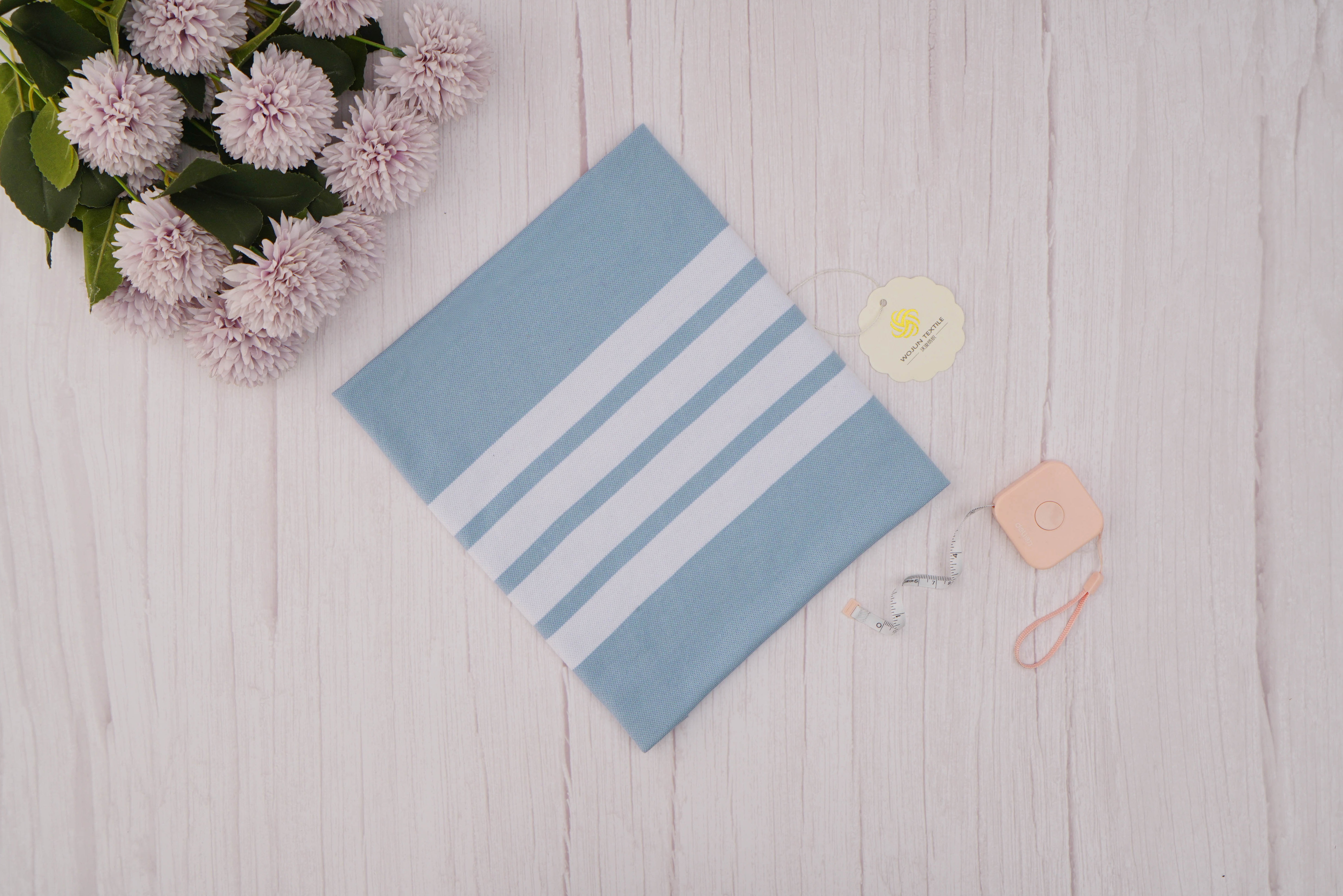 Sweat Absorbing Knitted Pique Fabric , 225cm Tight Woven Striped Knitted Fabric
