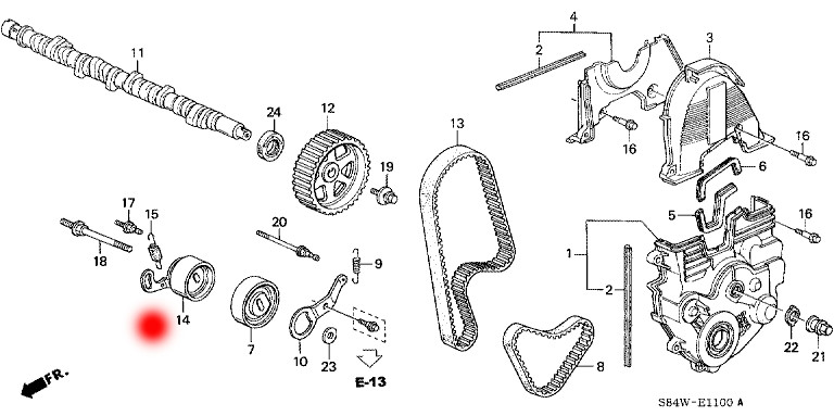 14510-PTO-004 14510PT0003 Tension Roller For HONDA ACCORD IV (CB)1.8