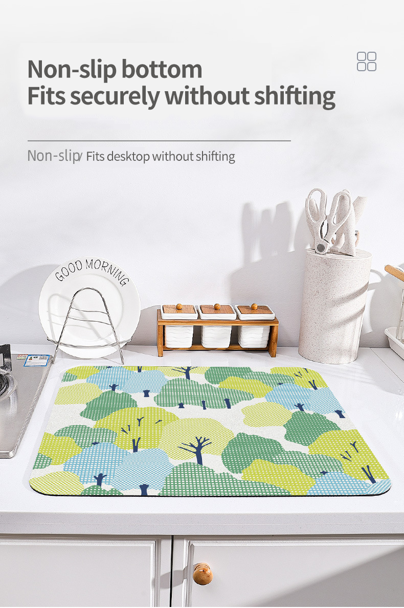30*40cm/40*50cm Kitchen Drying Mat for Stone Countertops Customizable and Durable