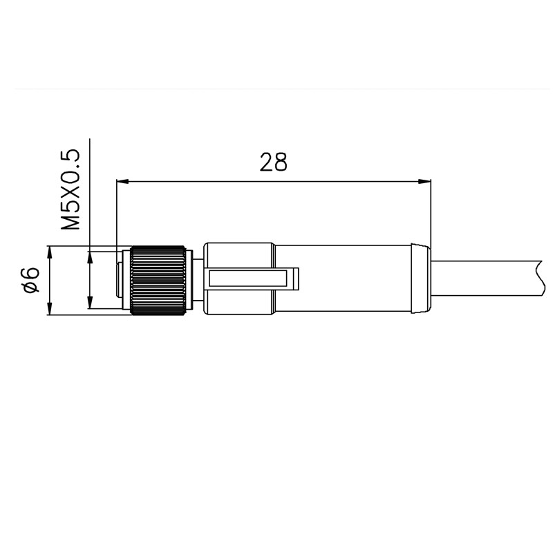 Rohs PUR Waterproof Circular Plastic Connector Ip68 M5 Female
