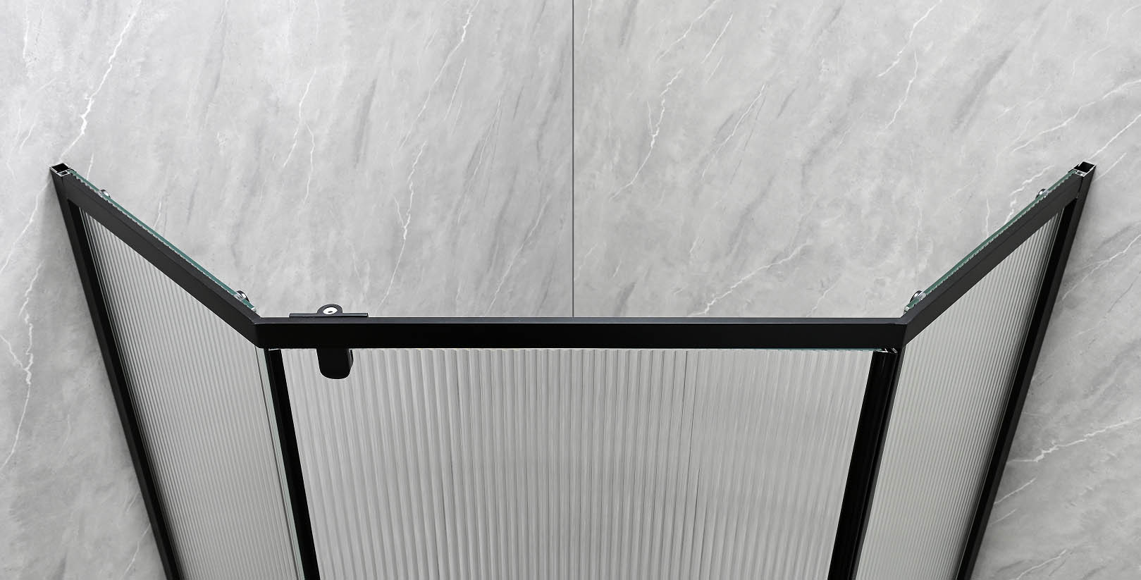 6mm Narrow Reeded Glass With Alum Frame For Modern And Stylish Bathroom