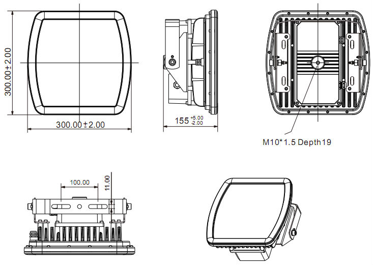 Explosion proof gas station light 40W 60W 80W 120W