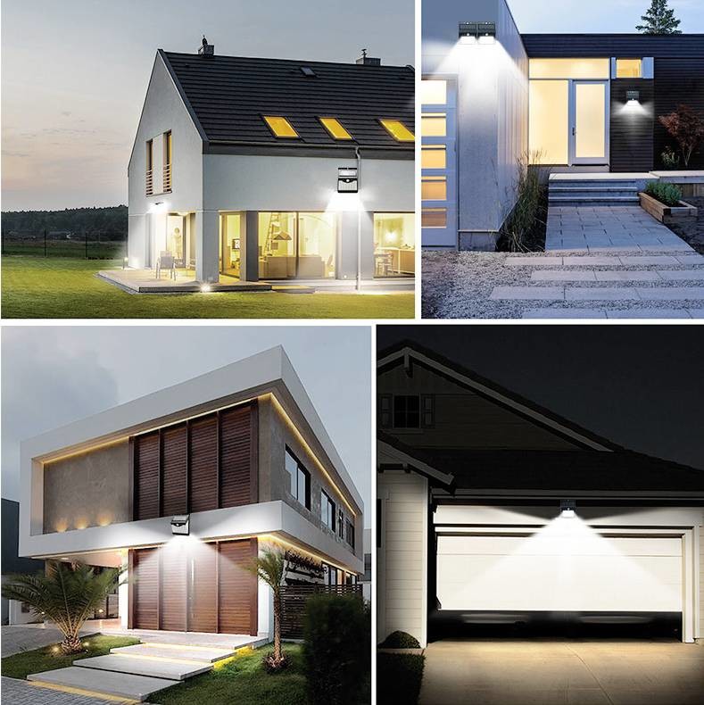 6500K Solar Powered Outdoor Wall Mounted Lights With Motion Sensor / Light Sensor
