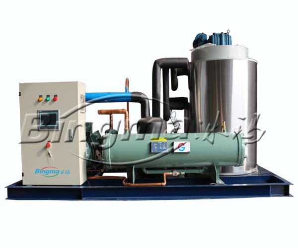Air Cooling / Water Cooling Flake Ice Maker Machine 1 Ton 2 Ton Ice Machine