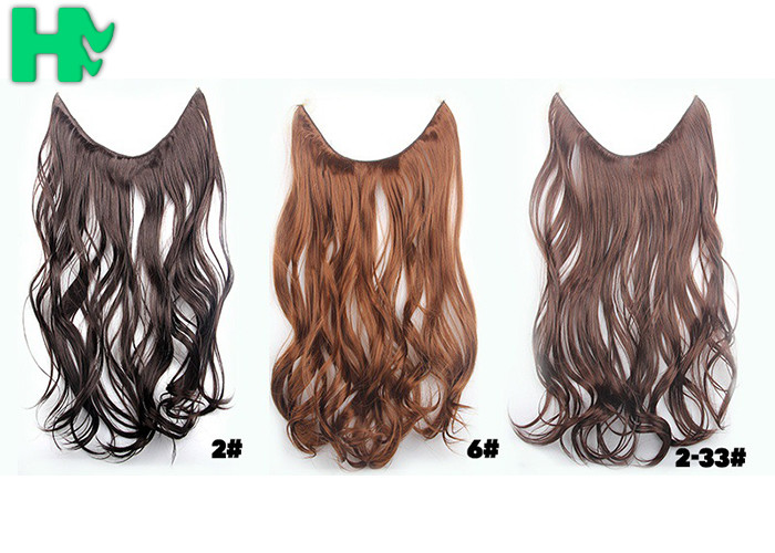 Fashionable Colorful Synthetic Clip In Hair Extensions High Temperament Hair For Women