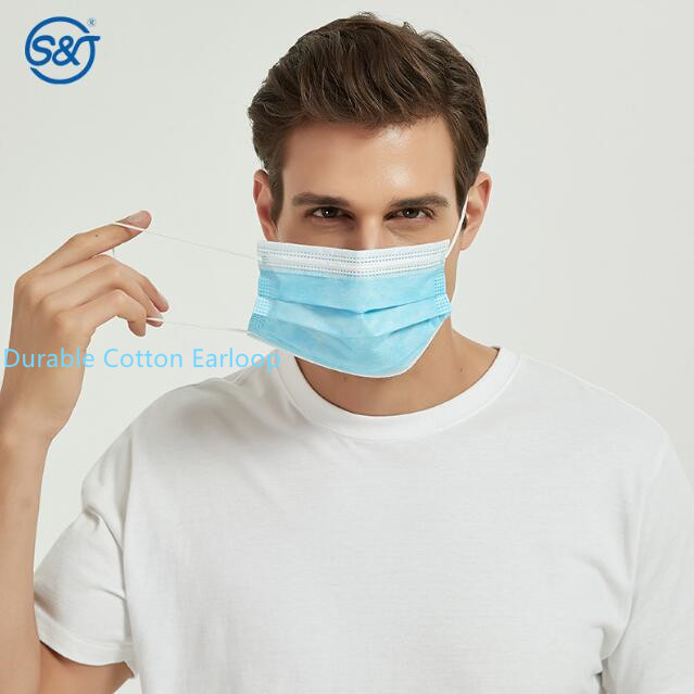 S&J OEM Non woven 3ply disposable medical surgical face mask non medical daily use protecting face maskss