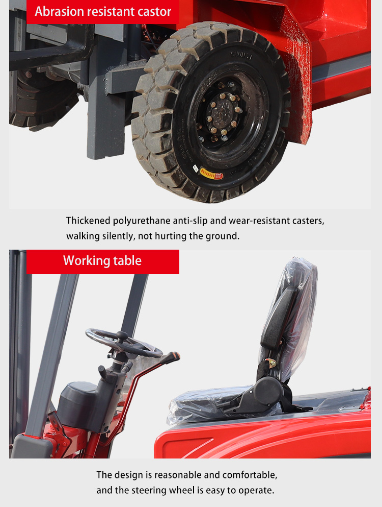 2.0 Ton Small Electric Forklift Truck With DC Motor And 2500kg Loading Capacity Full Outdoor Electric Forklift