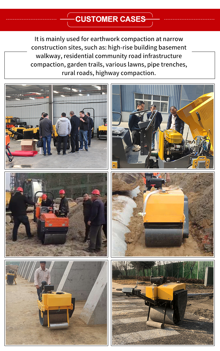 HONDA Powered 20KN Walk Behind Vibratory Mini Road Roller for Asphalt and Soil Pavement