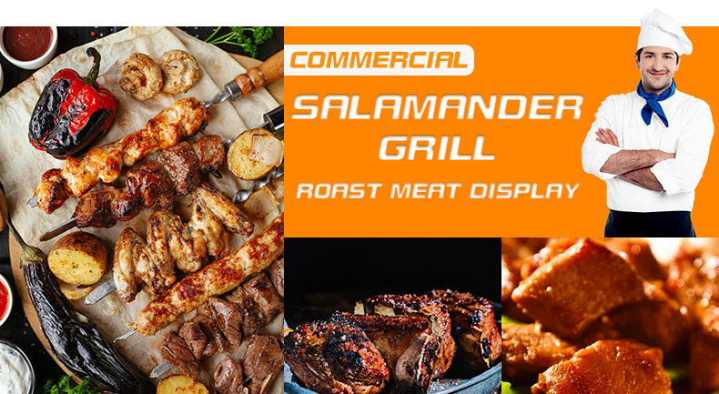 Electric Stainless Steel Salamander Machine for Commercial Restaurant Kitchen Equipment