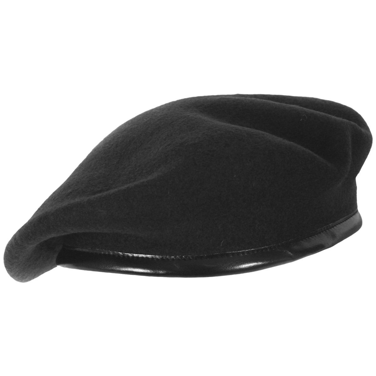 OEM Classic French Military Beret With Soft Black Leather
