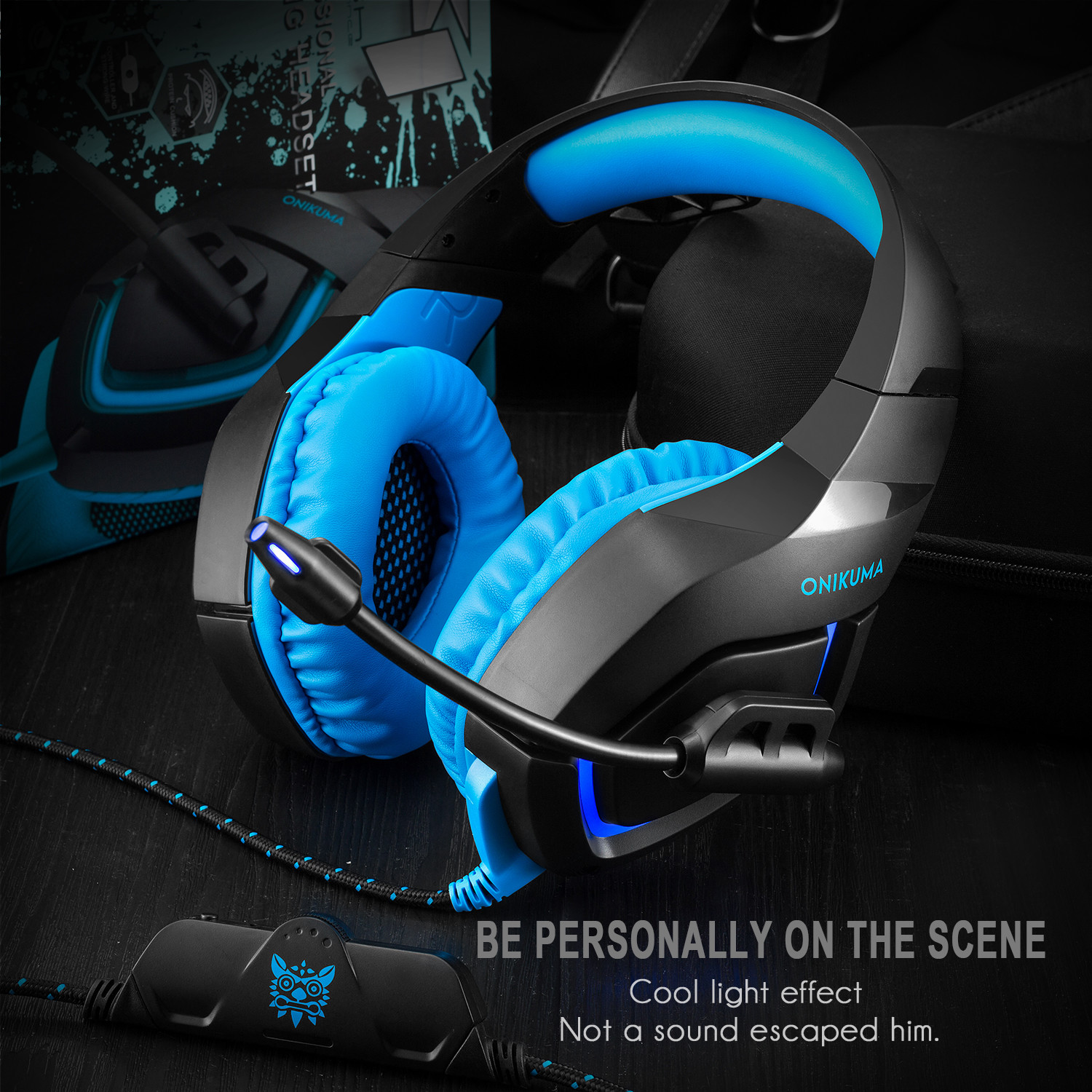 32ohm 2.2m Onikuma K1b Noise Cancelling PC Headset