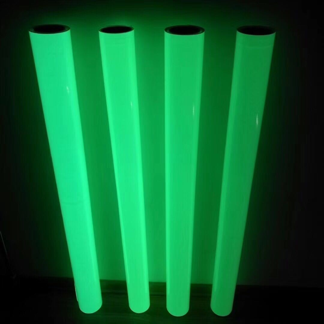 PVC Material 2-12 Hours Printable Glow in The Dark Vinyl Tape Photoluminescent Vinyl for exit sigr Warn Signs, Fire Saf