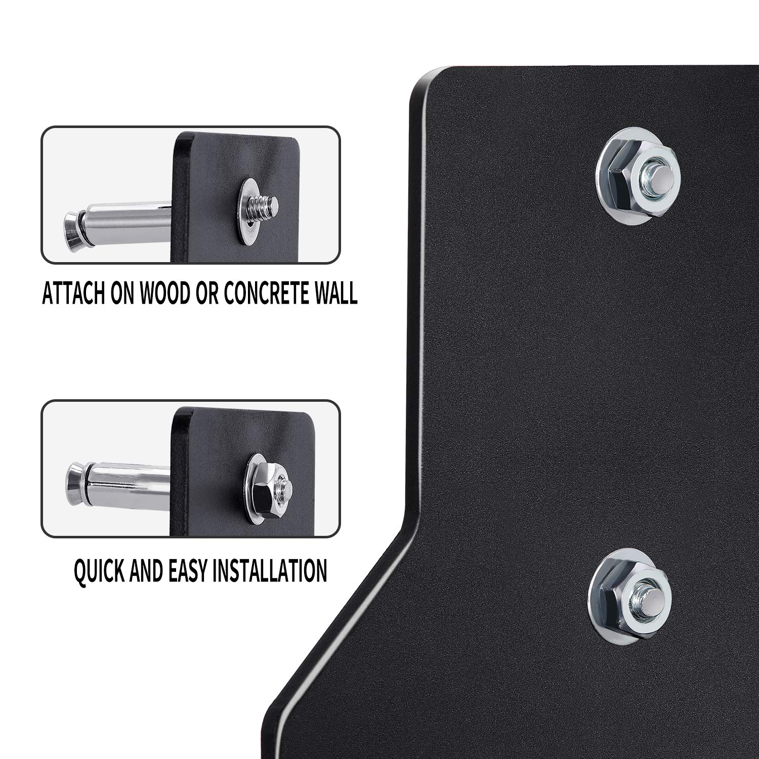 Garage Vertical Barbell Storage Double Barbell Wall Mount Display Rack Support Fixed