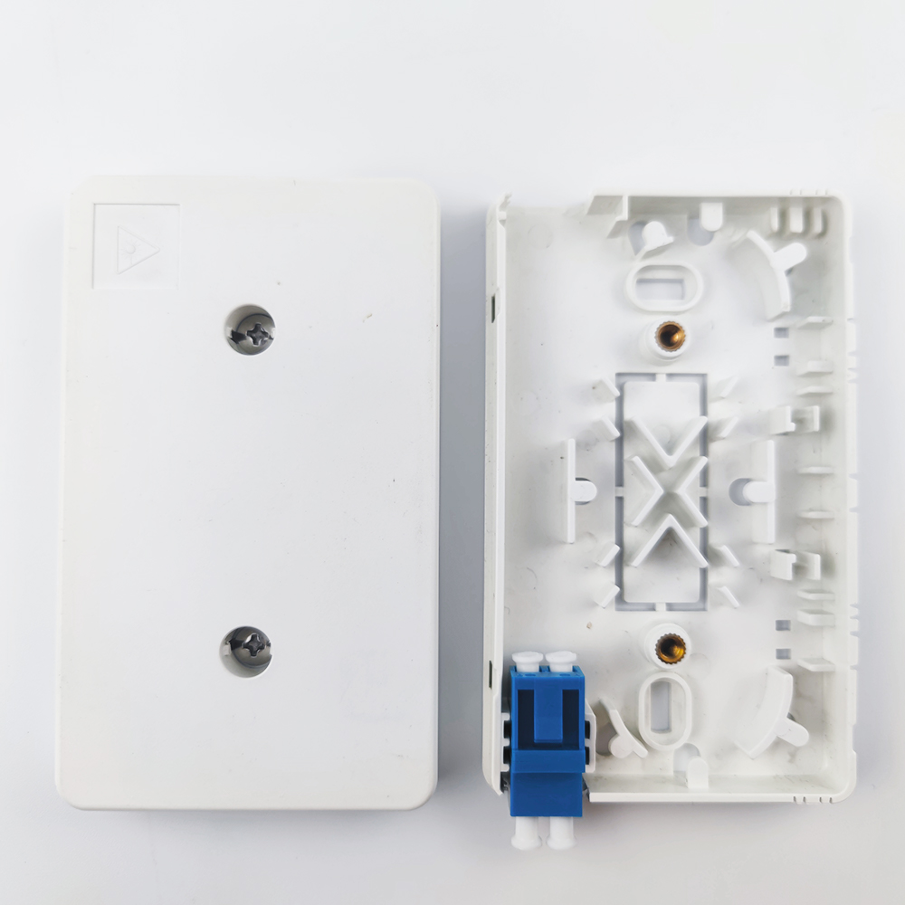 LC UPC Plastic Fiber Optic Faceplate Socket Panel 2 Cores for Networks Used in FTTH