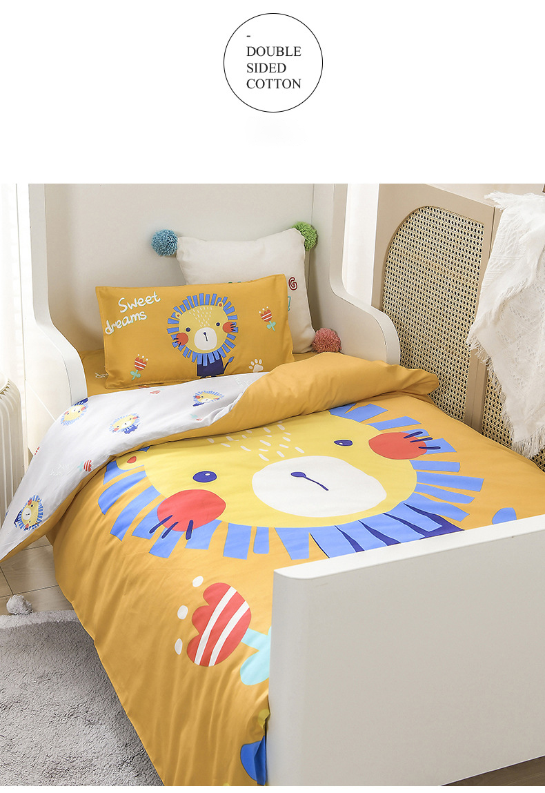 Customized Services Strength 100% Cotton Designer Bedding Sets for Nursery School Kids