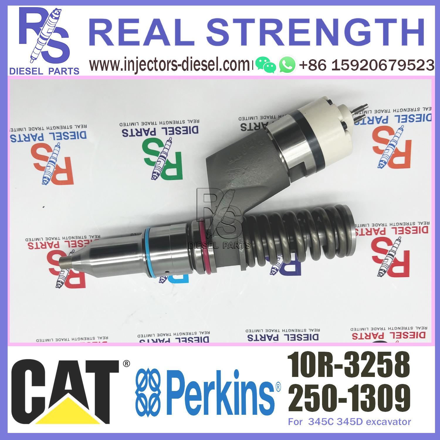 C13 CAT Perkins Diesel Fuel Injectors 250-1309 2501309 10R-3258 10R3258