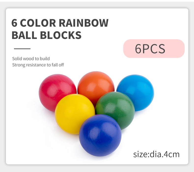 30cm Pine Wooden Blocks Toys Rainbow Building Blocks Tower Toys
