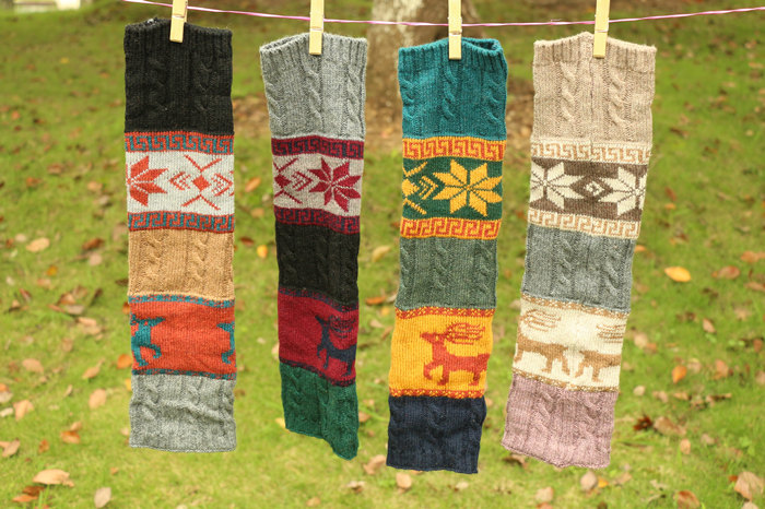 leg warmers loose socks wool blend button down pierced decoration boot socks fashion
