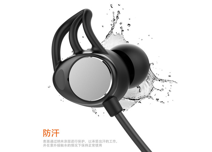 Red / Black Wireless Sport Earbuds , Sweatproof Bluetooth Earphones For Running