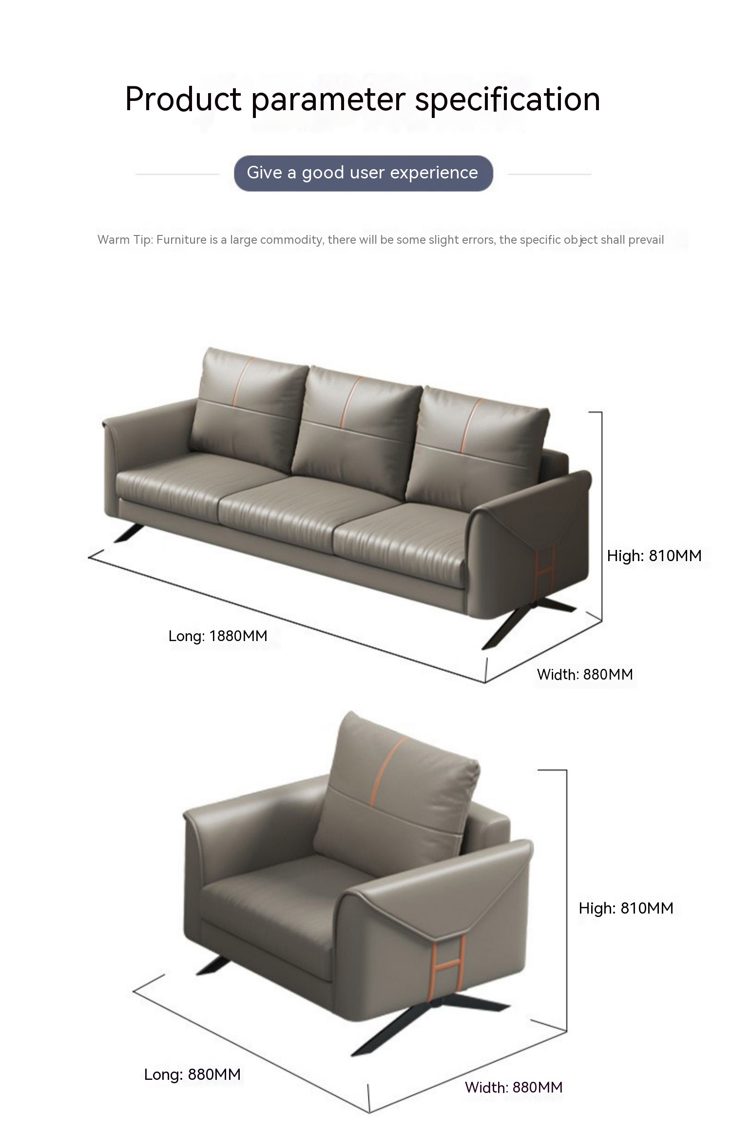Chinese Style Three Seat Sectional Sofa Coffee Table Combo Set for Business Reception
