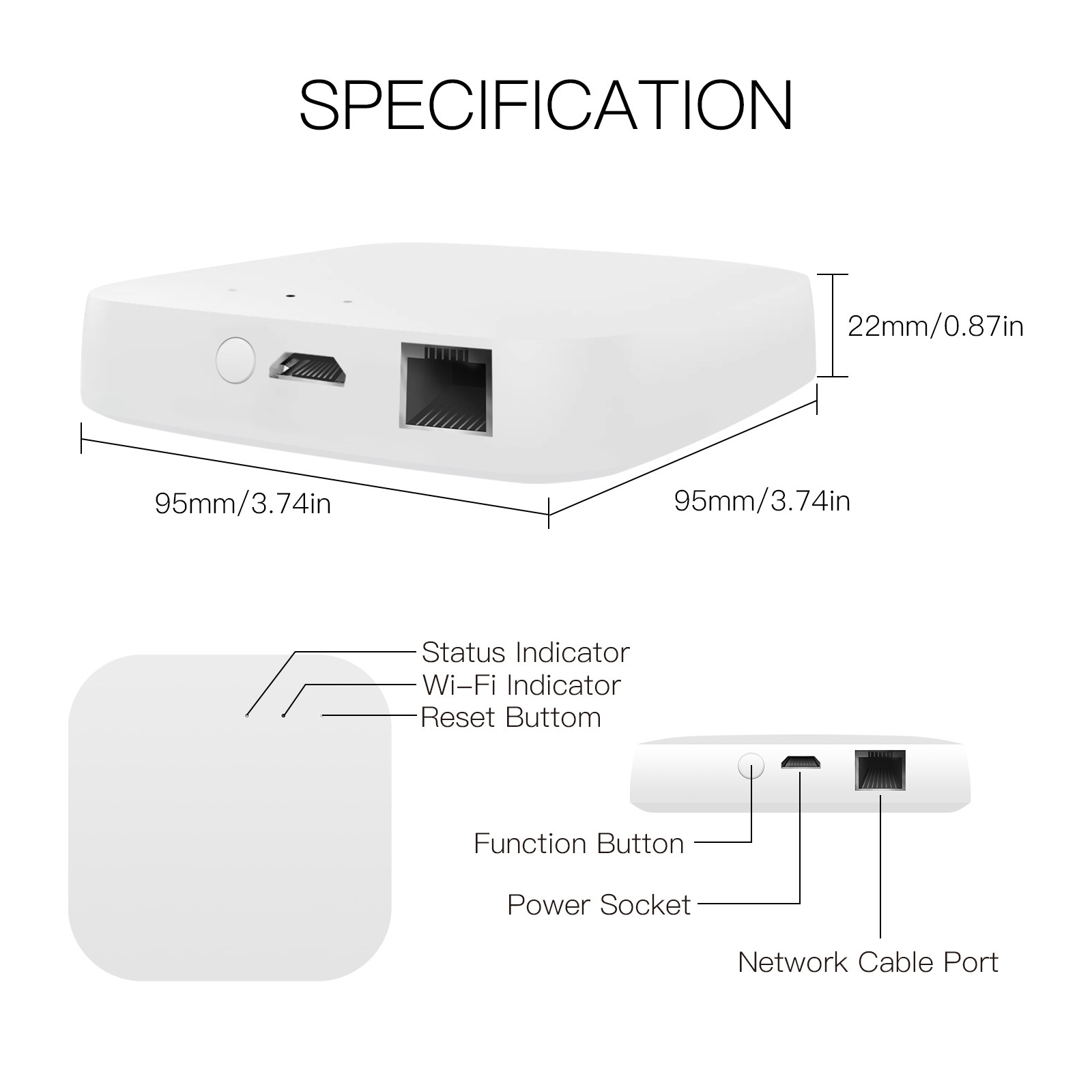 5V Smart Life Tuya Ble Mesh And Zigbee Wireless Gateway Hub