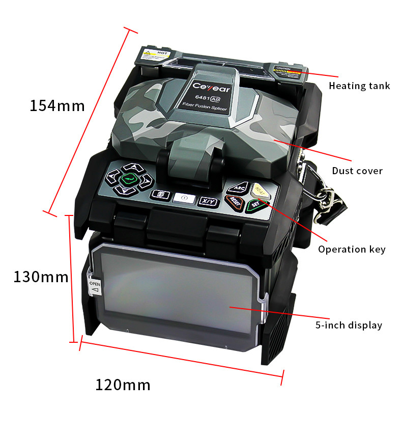 Ceyear 6481A9 Optical Fiber Fusion Splicer 6 Mortor Fiber Cable Joint Machine
