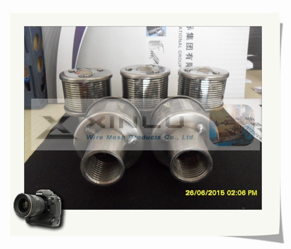 Stainless Steel Water Filter Nozzles Wrapped M24 Threaded 1 Ton Flow Rate