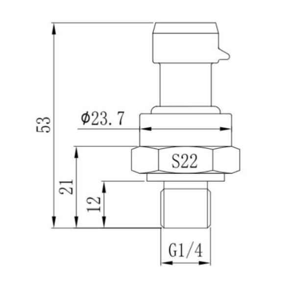 Two Wire Compact Industrial Pressure Transmitter 4 to 20mA