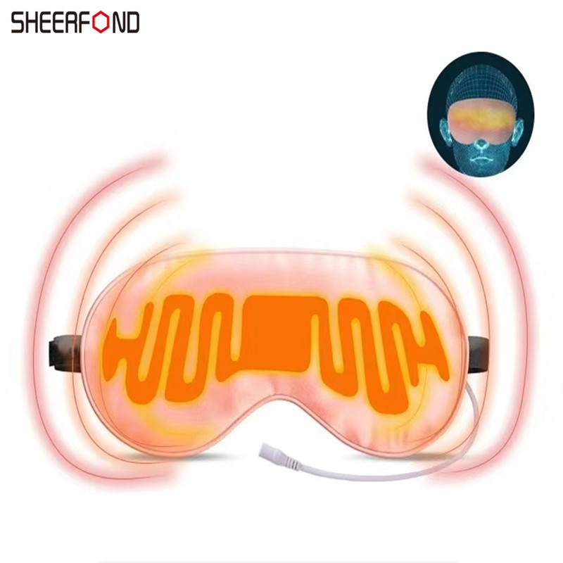 Silk Material Electric Heated Eye Mask USB 5V Input Power For Sleep ODM OEM