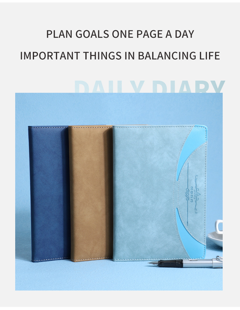 100 Sheets Inner Pages A5 Diary Leather Journal Hardcover Planner Printed Notebook