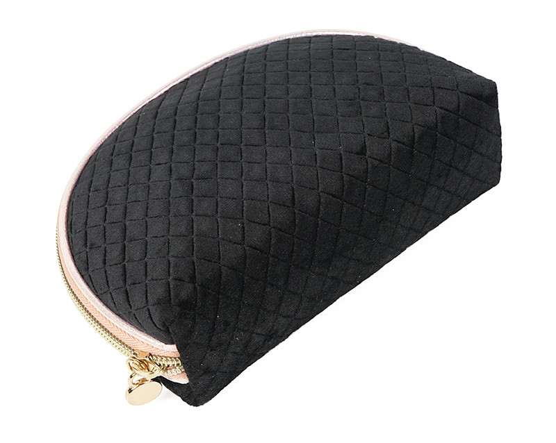 Shell Shape Flocking Makeup Pouch Bag For Women