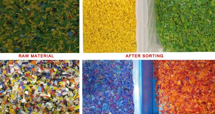 AC220V 50Hz PVC Plastic Sorting Equipment With Linear CCD True Color Technology