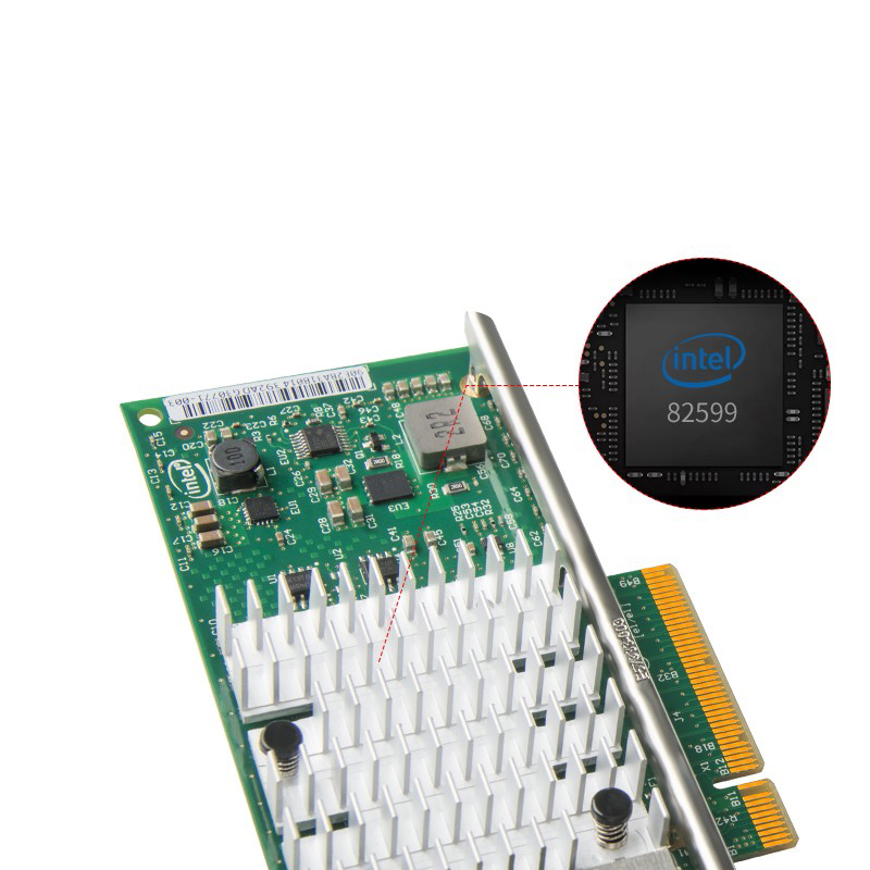 External Dell Intel X520 DP 10Gb DA/SFP Dual Port Network Card with USB Interface