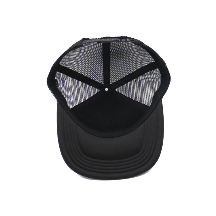 Fashion Outdoor National Tide Style Flat Brim Trucker Hats With Embroidered Logo 6 Eyelets