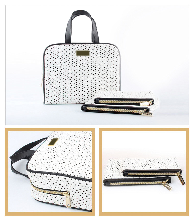 Women Big Capacity PU Leather Cosmetic Makeup Travel Bag