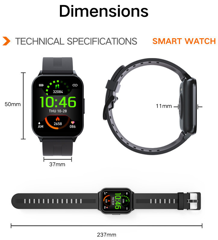 BLE 4.0 1.75 Inch Bluetooth IOT Devices 220mAH FPC Antenna Fitness Monitor