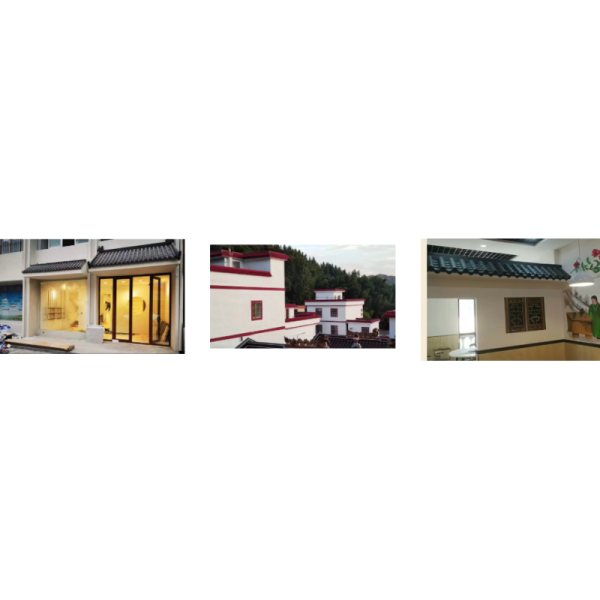Wholesale Price Synthetic Corrugated Roof Tiles Fireproof PVC Roof Sheet Accessory and Ridge for Home House Wall Decoration