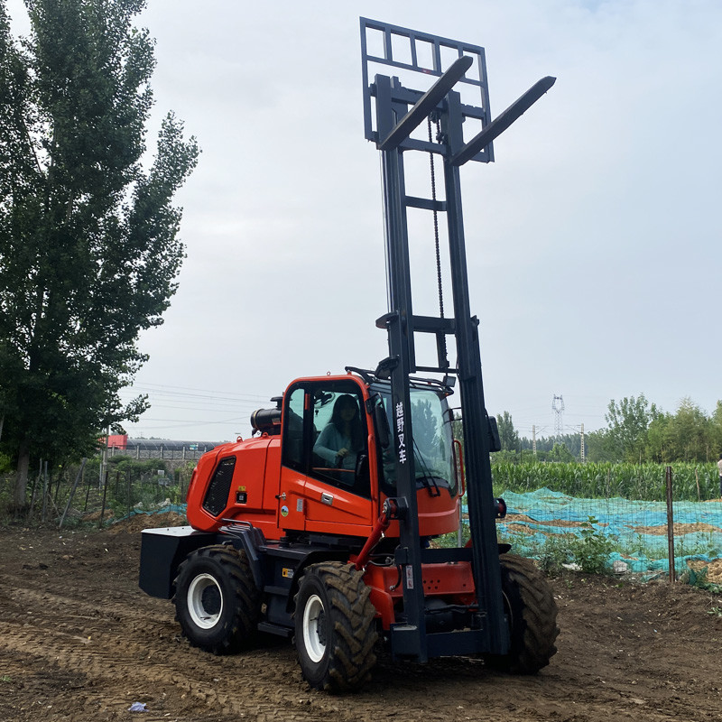 China 3.5 4 5 6 7 Ton Forklift Off Road 4WD 4X4 All Rough Terrain Forklift Diesel Truck